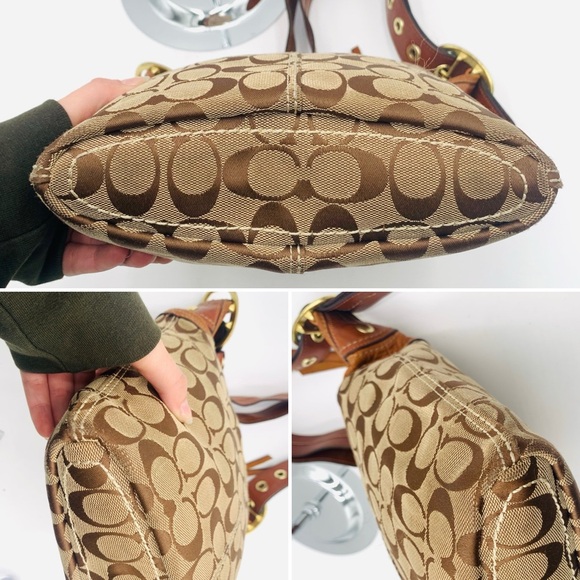 COACH✨Slim Bleecker Signature Cognac Brown Leather Satchel - Picture 14 of 16